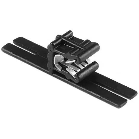 HellermannTyton 151-03403 - 500 x Clips à enrubanner pour bords de tôle EC17 - 46.5x10x13mm Noir