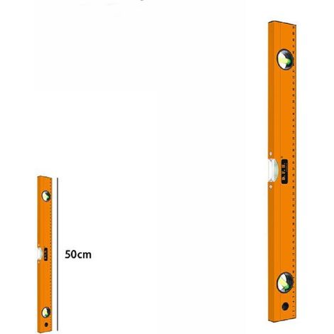 TrAdE Shop Traesio - Metro Livella Metrica A Bolla Millimetrata 3 Fiale Bolle Magnetica 50cm 07476 -