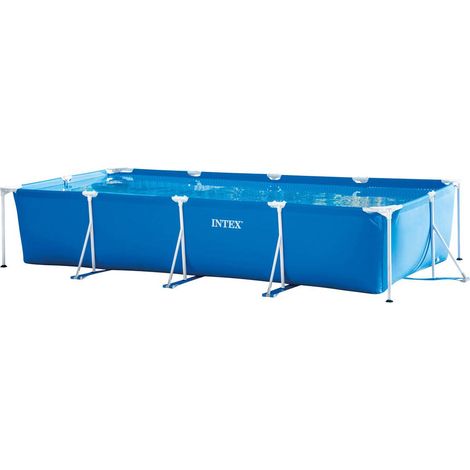 Kit de piscina tubular rectangular 4,5 x 2,2 x 0,84m azul - Intex