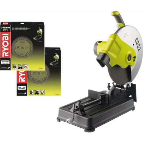 RYOBI taglierina elettrica per metalli 2300W 355mm ECO2335HG - 2 dischi da taglio universali COSB355A1 (1/5)