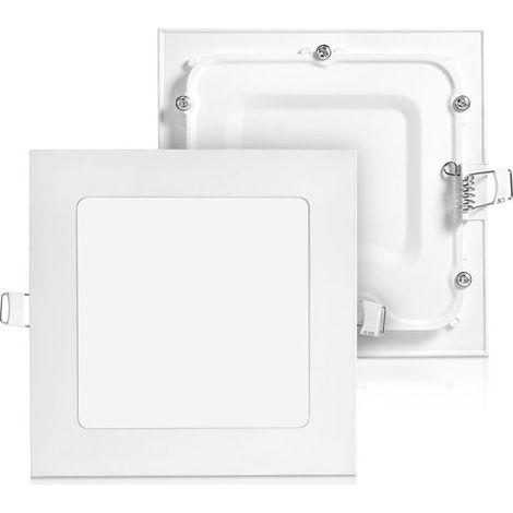 EASYCOMFORT Lot de 2 Plafonniers LED Extra-Plats 9W 900lm 4000K Lumière du Jour, Panneau Lumineux Fin Encastrable ou en Surface 85-265V (1/5)