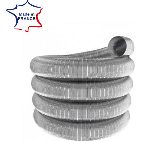 Tubage flexible en inox double peau - Au mètre linéaire 150 mm