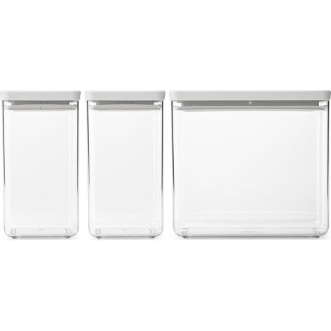 Brabantia Tasty+ Set de 3 boîtes de rangement gris clair