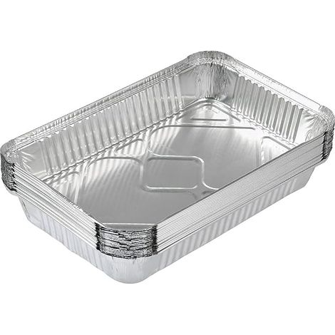 Plateaux en Papier d'Aluminium,Plateau d'égouttage pour Barbecue,Plateau en Papier Jetable,Plateau de Cuisson d'Aluminium,Plateau en Aluminium Rectangulaire pour Cuisson,Grillades et Cuisson (1/5)