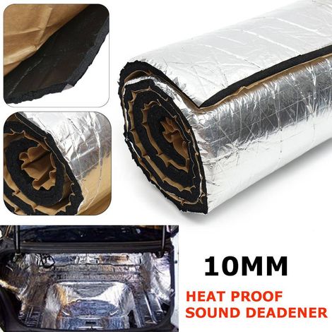 Tapis d'insonorisation automobile pliable, imperméable et ignifugé, épaisseur 10 mm, 40 x 100 cm. (1/5)