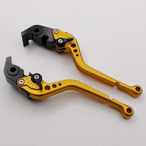 Convient aux motos MV Agusta/Agusta F4 RR/F4 RC, cornes de frein modifiées pour guidon (1 paire longue dorée) (1/5)