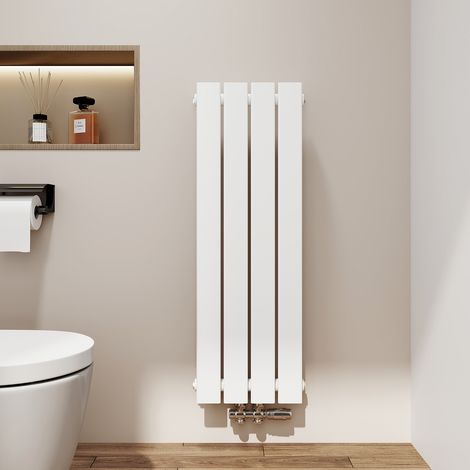 EMKE Heizkörper 900x 300 mm Badheizkörper Paneelheizkörper Kompaktheizkörper , Einlagig Heizkörper Bad Design Heizkörper Mittelanschluss 403W Weiß