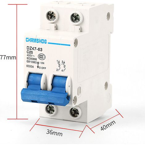 Disjoncteur Cc - 63 A 1000 V - Interrupteur Isolateur Solaire Pv - Pour Installation Sur Rail Din - 1 Unite (1/5)