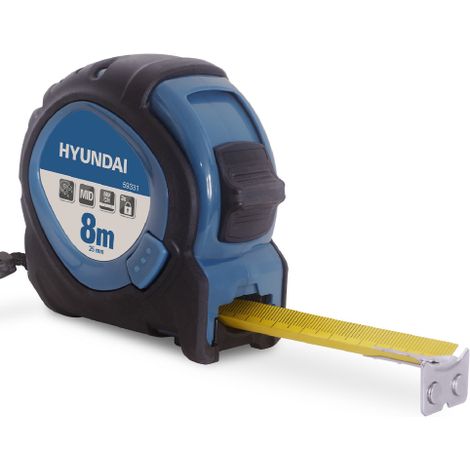 Hyundai 59331 flessometro magnetico metro a nastro 8 mt professionale con cinturino e clip da cintura