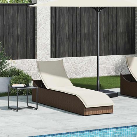 Maison Exclusive - Lettino Prendisole Pieghevole con Cuscino e Portaoggetti