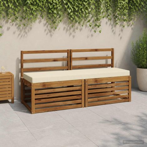 vidaXL Coussin de banc SOEST 100 % polyester Crème 160 x 40 x 8 cm (1/5)