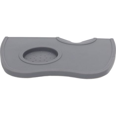 Tapis de Tassage Café Anti-Dérapant, Silicone Alimentaire Épais, Support de Tamping Gris à Trou Unique (1/5)