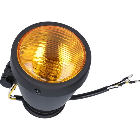 Gelber Motorradscheinwerfer 55W Retro-Gehäuse aus Zinklegierung, Ersatz für Honda 12V (1/5)