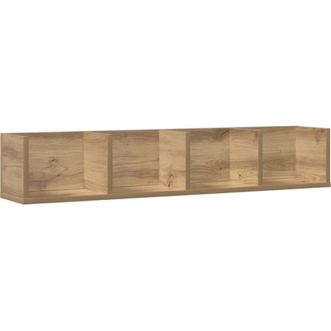 Estante pared CD madera ingeniería roble artisan 100x18x18 cm vidaXL