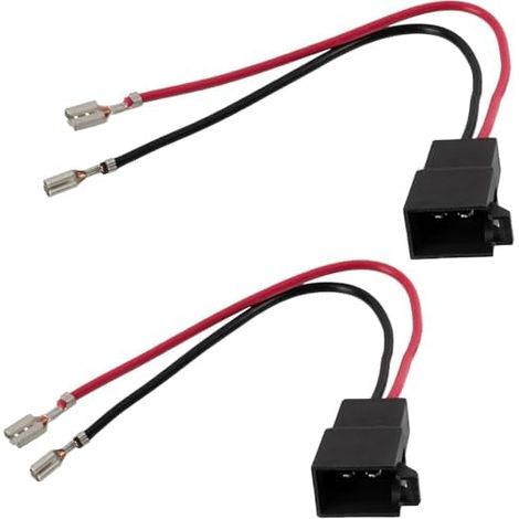 2 Pièces Adaptateurs de Haut-Parleur de Voiture, Connecteurs Fiche pour Haut-parleurs Enceintes DIN universels Compatible avec 15 25 35 45 55 75, Câble de Connexion pour Autoradio (1/5)