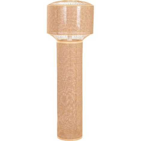 Lampara Pie Bambu Ratan 46X46X140 Natural Marron (1/5)