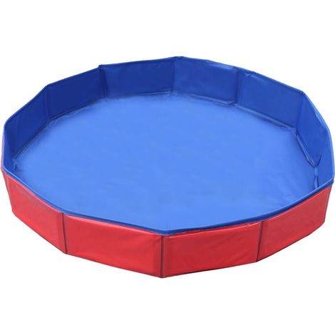 Bassin pliable tissu composite rouge 50×10 cm sans bouchon de vidange pour animaux (1/5)