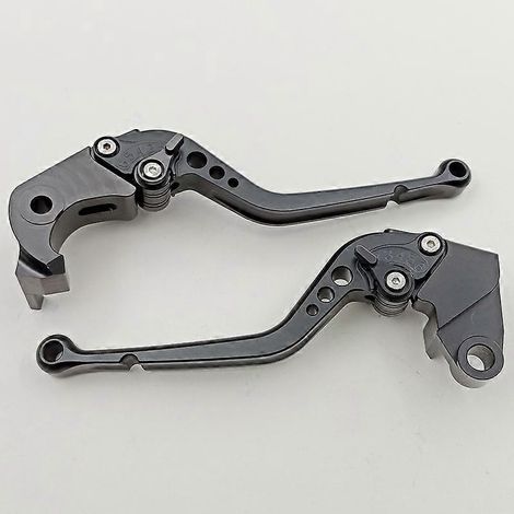 Poignée d'embrayage modifiée pour moto ZX10R 2006-2015, levier de frein/klaxon en alliage d'aluminium (la longue poignée est entièrement noire). (1/5)
