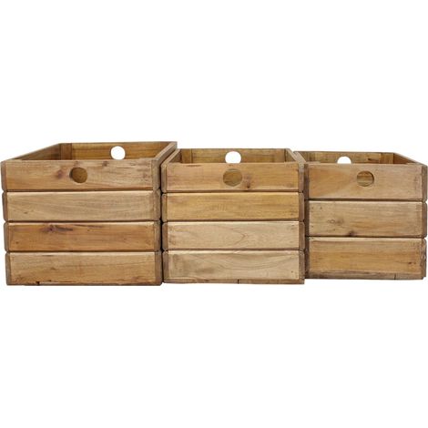 SUSAN - set di 3 cassette in legno di mogano (1/5)