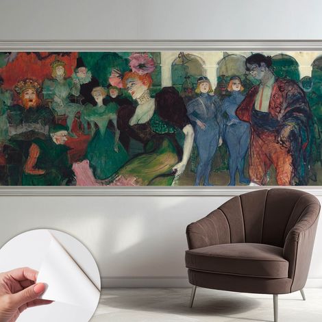 Papier peint adhésif autocollant pour salon chambre à coucher peint imprimé Installation facile Danse de bal 250x104 cm (1/5)