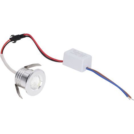 Qcwwy Mini Spot Encastrable COB 3W, Corps de Lampe argenté pour Plafonds Intérieurs, Centres Commerciaux et Armoires (Lumière Blanche Positive 6000K) (1/5)