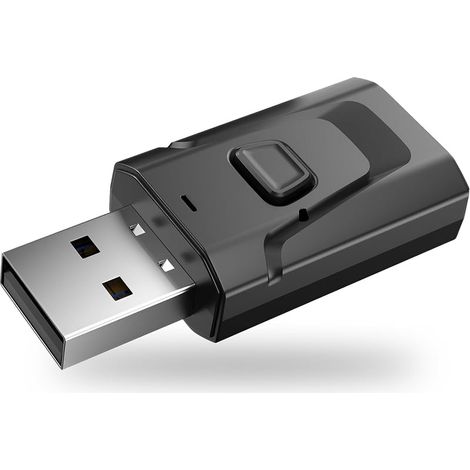 USB 5.4 Bluetooth-Adapter für Fernseher, PC und Autoradio 4-in-1-Audio-Dongle mit 3,5-mm-Klinkenanschluss, integriertem Mikrofon, geringer Latenz, Freisprechfunktion und Musikwiedergabe (1/5)