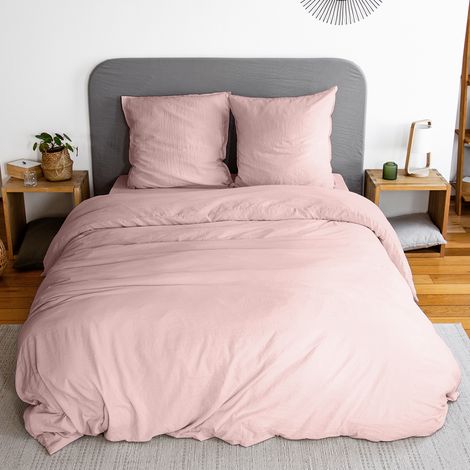 Set biancheria da letto in microfibra rosa, 2 posti