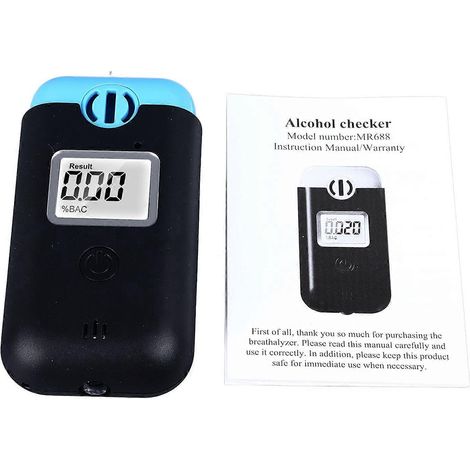 Alcootest pour les accidents de la route – appareil portable de haute précision, écran LCD, fonction souffle et mesureur d'alcoolémie pour les contrôles routiers (1/4)