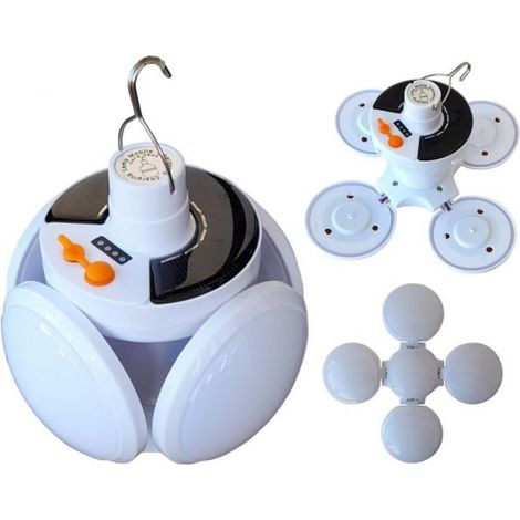 Lampadina emergenza pannello solare ricaricabile deformabile 6500K EA-94439