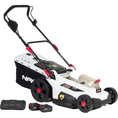 Tondeuse à gazon sans fil NAC 43 pouces + 2 batteries 4 Ah/18 V et chargeur double (1/5)