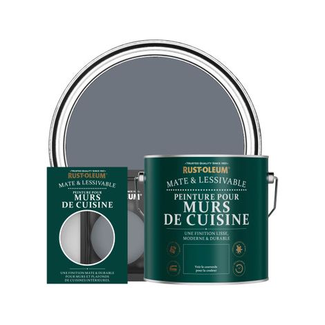 Peinture pour Murs de Cuisine, Finition Mate - Gris Marine (1/2)