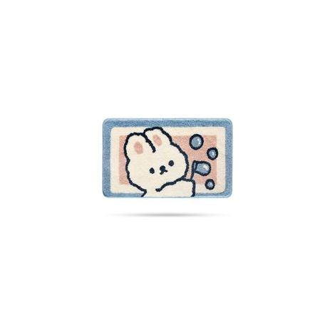 Tapis de bain mignon en forme de lapin, ultra doux et absorbant, lavable en machine, antidérapant, convient aux baignoires, salles de douche et salles de bain, 40 x 60 cm