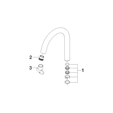 Dornbracht 90282232100-00 Bec de robinet Pièces de rechange