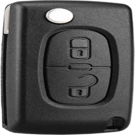 1 Coque de clé 2 boutons CE0523 pliante pour Peugeot 207 308 Citroen C3 C4, remplacement boîtier usé (1/5)