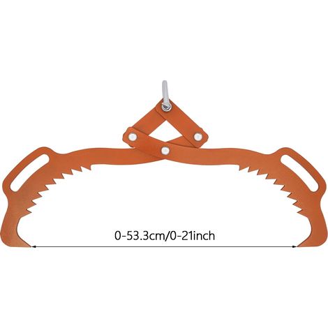Pince de levage de bûches, capacité de 1543 lbs, manipulation efficace, Orange (1/2)