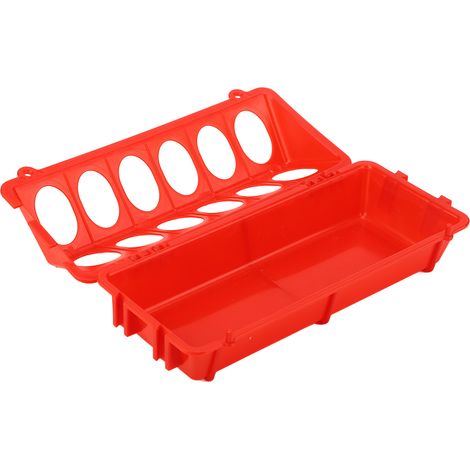 Plateau d'alimentation polyvalent pour volaille, 12 trous, petit plateau d'alimentation épais pour poulet, caneton, oiseau, Pigeon (1/5)