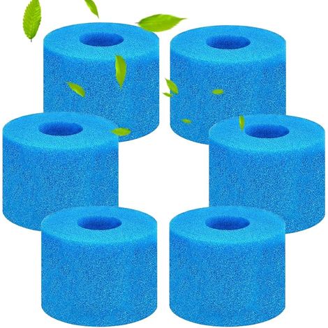 6 Pièces Éponge Filtrante Type S1, Filtre en Mousse pour Spa Filtre Éponge Cartouche Mousse pour Filtres Piscine Cartouche Filtrante Réutilisable pour Spas Piscine Jardins Extérieurs (1/5)