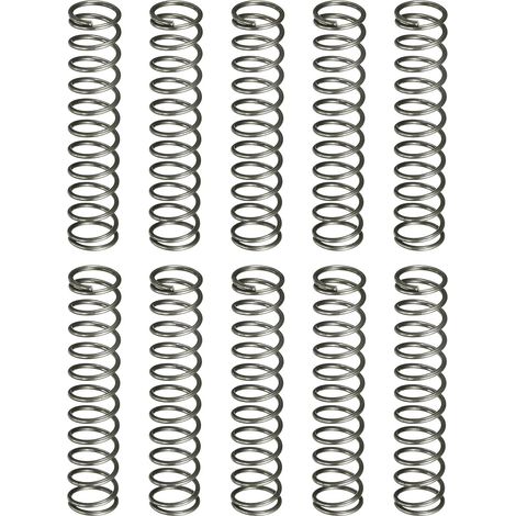 Druckfedern – 10er-Pack – Federstahl – Festigkeit und Elastizität – Mechanische Reparatur und Heimwerkerarbeiten – 50 x 10 mm (1/5)