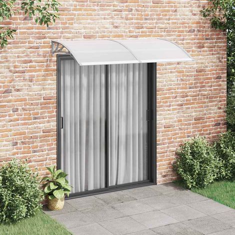 Marquesina para puerta PC gris 200x100 cm vidaXL (1/5)