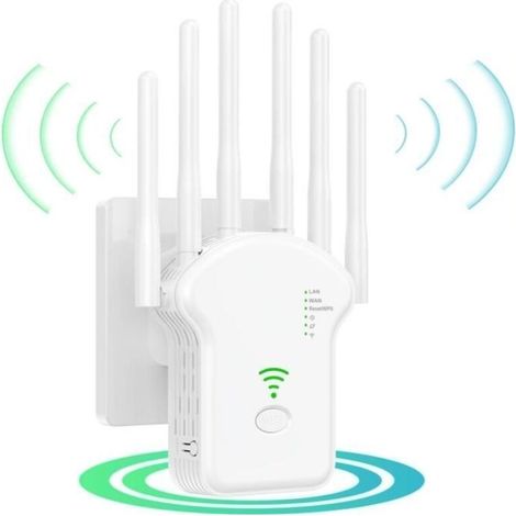 Bardusch-Répéteur WiFi, répéteur sans fil, amplificateur de signal WiFi, double bande, amplificateur de routeur domestique, blanc (1/4)