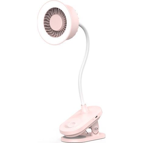 new creative desk lamp wall clip fan desk lamp two in one high speed turbo fan charging lamp gift (1/4)