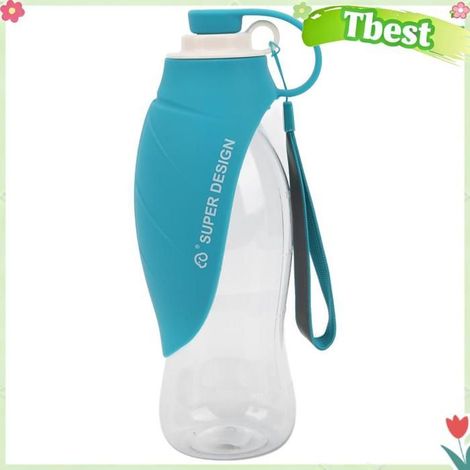 Tbest Gobelet d'eau pour animaux de compagnie Tasse d'eau pour animaux de compagnie, bouteille d'eau de animalerie transport Bleue (1/5)