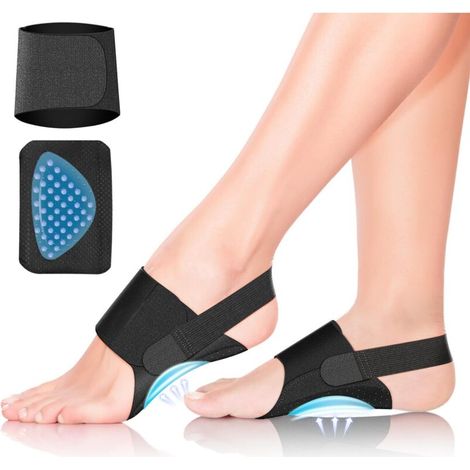 Verstellbare Fußgewölbestützen: Wirksame Linderung von Plantarfasziitis-Schmerzen, geeignet für Männer und Frauen, Schwarz (1/5)
