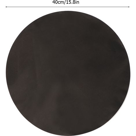 Tapis de protection pour cuisinière gaz en silicone PTFE, Noir 40cm, Lavable et Antiadhésif, Résistant à la chaleur (-70°C à 260°C) (1/5)
