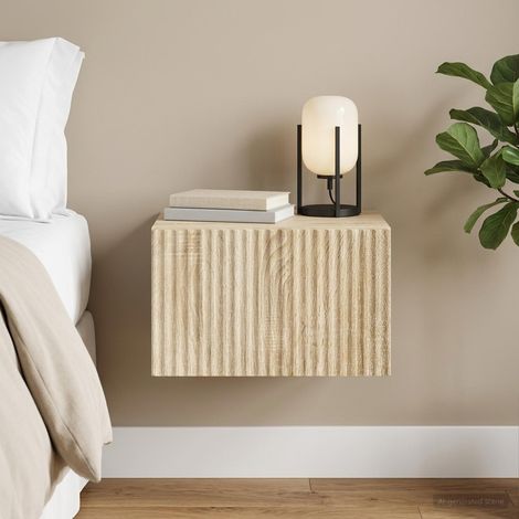 vidaXL Cabinet de chevet mural Chêne Sonoma 33 x 34,5 x 20 cm