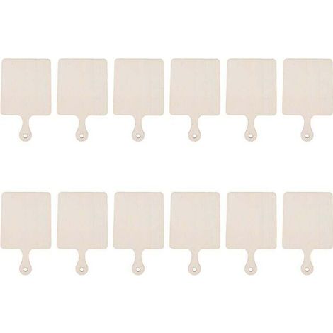 12 PièCes Mini Planches à DéCouper en Bois Vierges avec PoignéE Petite Planche Bricolage Maison Cuisine Cuisson LéGumes DéCor A