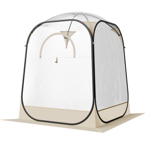 Faltbares Sportzelt 1,27 x 1,27 m, transparente Kuppel, wasserdicht, für 1 Person, inklusive Bodenplane und Tarp, für Camping, Iglu, Veranstaltungen und Angeln (1/5)