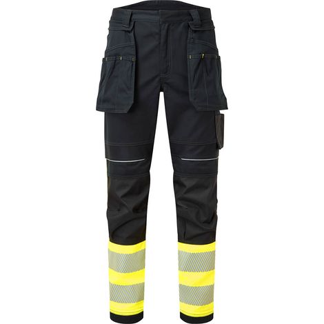 Pants Pw3 Fr Hv Klasse 1 - Größe 46 - Gelb/schwarz - Portwest