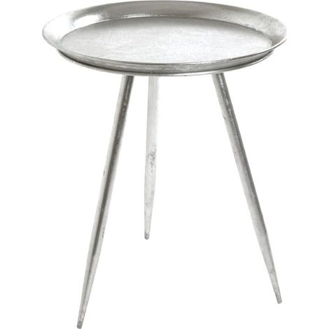 HAKU Möbel Tavolino argento, metallo - Dim. A 54 cm x Ø 44 cm, Stile Moderno (1/5)