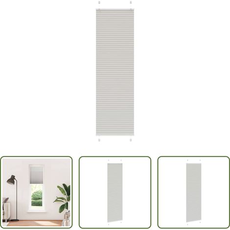 vidaXL Sonnenschutz - Plissee Hellgrau 60x200 cm Stoffbreite 59,4 cm Polyester (1/5)